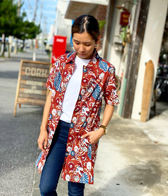 ilu098,okinawa,アイル,かりゆしウェア,シャツワンピース,沖縄産シャツ,okinawaonly,オトナアイル,アイルのシャツ,沖縄産,